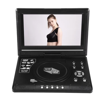 9,8-дюймовый портативный мобильный DVD с мини-телевизором, HD-плеером, встроенной аккумуляторной батареей, поддержкой SD-карты/USB-порта/DVD Us Plug 4