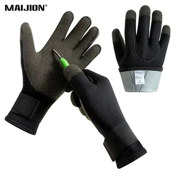 3 мм Неопреновые нескользящие перчатки для дайвинга для подводного плавания, серфинга, каякинга, подводной охоты, Женские Мужские Термальные перчатки для водных видов спорта 18