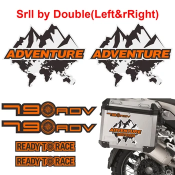Багажник мотоцикла, дорожные коробки, багажные алюминиевые чехлы, наклейки сбоку, на хвост, сверху, наклейка для 790 ADV Adventure 12