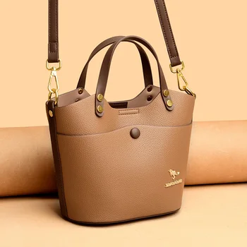 Роскошные сумки-ведра из мягкой кожи, дизайнерские ретро-сумки через плечо для женщин, трендовые женские брендовые сумки-мессенджеры через плечо. 20