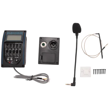 5-полосный звукосниматель для акустической гитары, эквалайзер, предусилитель, ЖК-тюнер, эквалайзер с микрофоном LC-5 10