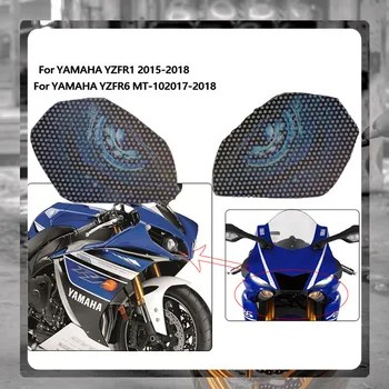 Для YAMAHA YZF R6 R1 MT10 2017 2018 YZFR6 YZFR1 MT 10 Мотоцикл 3D Передний Обтекатель Защита Фар Наклейка Защита Головного Света 2