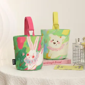 Новая Свежая Персонализированная Холщовая сумка с рисунком Граффити, Женская Милая Повседневная сумка с принтом Большой емкости, сумка-ведро с принтом 3