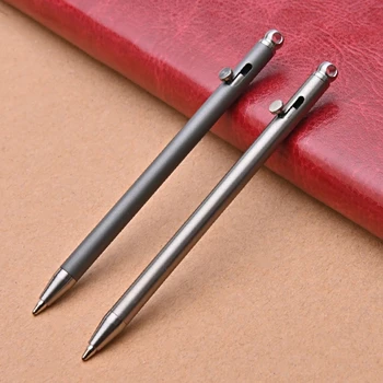 Мини-титановая ручка Портативный EDC-гаджет, инструмент для наружного оборудования, ручка для подписи, брелок для ключей, шариковая ручка для пеших прогулок, кемпинга 16